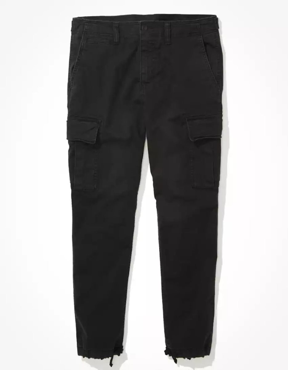 Pantalon American Eagle AE Flex Slim Lived-In Cargo Noir Homme | JPD-79927803